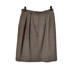 VTG Jason Prescott Skirt Womens Size 16 Houndstooth 100% Wool Straight